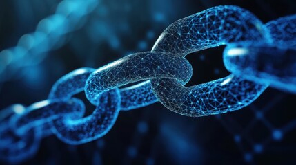 Blockchain technology futuristic hud background with world globe and blockchain polygon peer to peer network. Global cryptocurrency blockchain business banner concept.