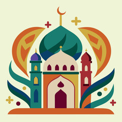 Ramadan & Eid Mubarak vector 