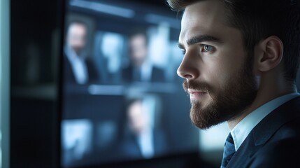 Businessman Having a Video Call With a Colleague