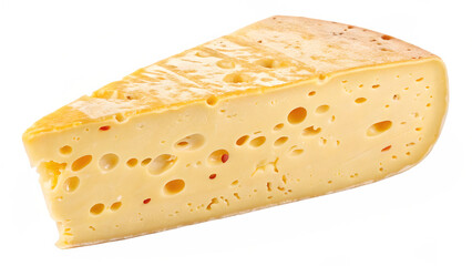 piece of cheese isolated on white background