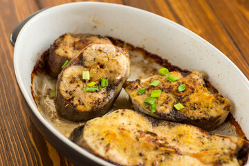 Baked fish with lemon and herbs