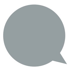Simple Gray Speech Bubble Icon