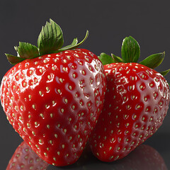 strawberry on black background