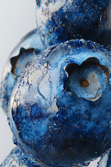 ice cubes on a blue background