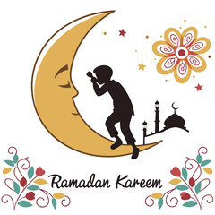 Ramadan & Eid Mubarak vector illustration 