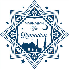 Fototapeta premium Ramadan & Eid Mubarak Greeting Cards vector illustration 