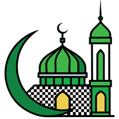 Ramadan & Eid Mubarak vector illustration