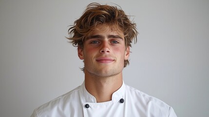 Young chef displaying passion for culinary arts in a bright kitchen setting during daytime