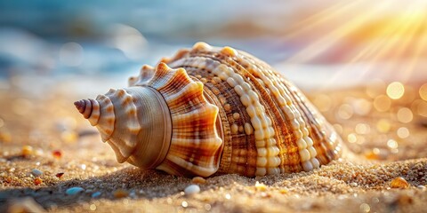 Seashell Macro Photography, Beach Shell Close-up, Coastal Seashells, Detailed Seashell