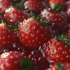 strawberries on a white background