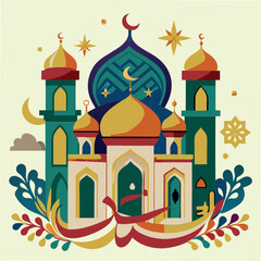 Ramadan & Eid Mubarak vector illustration 