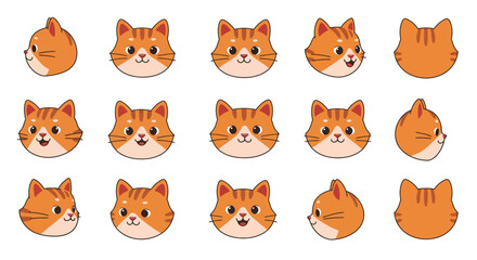Obraz premium The change from first to second frame shows a transition in the cats facial expression.