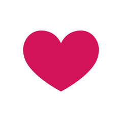 Heart, love, romance or valentine's day red vector icon for apps and websites. Vector illustration	
