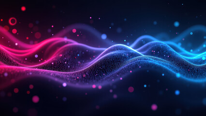 Dynamic digital design with vibrant waves representing ci/cd, docker, kubernetes, and devops processes.