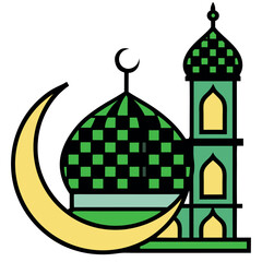 Ramadan & Eid Mubarak vector illustration 