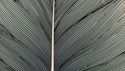 Fototapeta premium Line art palm leaf. Minimal continuous line tropic leaf foliage drawing illustration. Tropical modern plant design background. perfect any project.