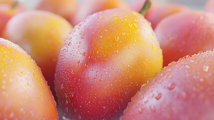 red and yellow apples on a plate