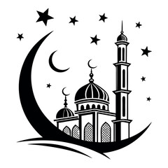Ramadan & Eid Mubarak vector illustration 