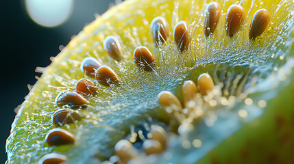 macro of a flower of a sunflower