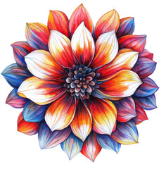 Obraz premium Vibrant watercolor flower design artistic showcase colorful background nature close-up visual beauty