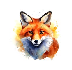 Kleiner Fuchs schön und niedlich Kinderbild Aquarell
