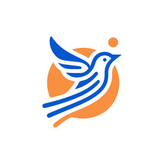 bird line art icon logo vector design, modern logo pictogram design of sparrow or finch bird. minimalist bird icon symbol