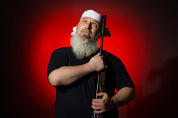 The concept of a man and a weapon or love of a man and a rifle