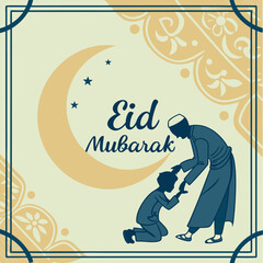 Ramadan & Eid Mubarak vector illustration 