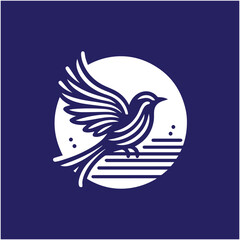 bird line art icon logo vector design, modern logo pictogram design of sparrow or finch bird. minimalist bird icon symbol