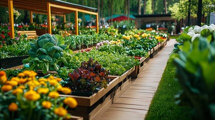 Vibrant Garden Beds, Flowers & Veggies - Sustainable living