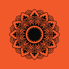 Colorful decorative floral  mandala