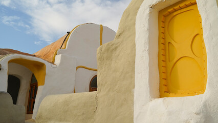 Ksar Hadada storico villaggio di ghorfa set di Star Wars film,  governatorato di Tataouine,...