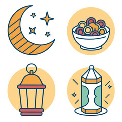 Ramadan & Eid Mubarak vector