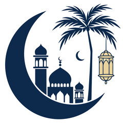 Ramadan & Eid Mubarak vector