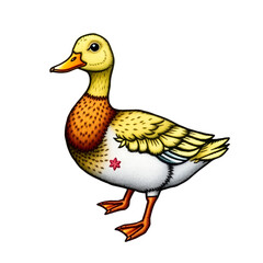 Obraz premium duck isolated on white