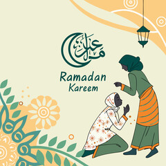 Ramadan & Eid Mubarak vector