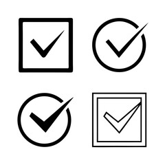 Clean Check Mark Vector Design Set.