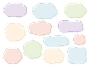 流体シェイプの吹き出しフレーム02