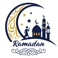 Ramadan & Eid Mubarak vector