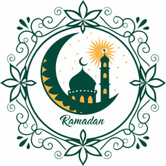 Ramadan & Eid Mubarak vector