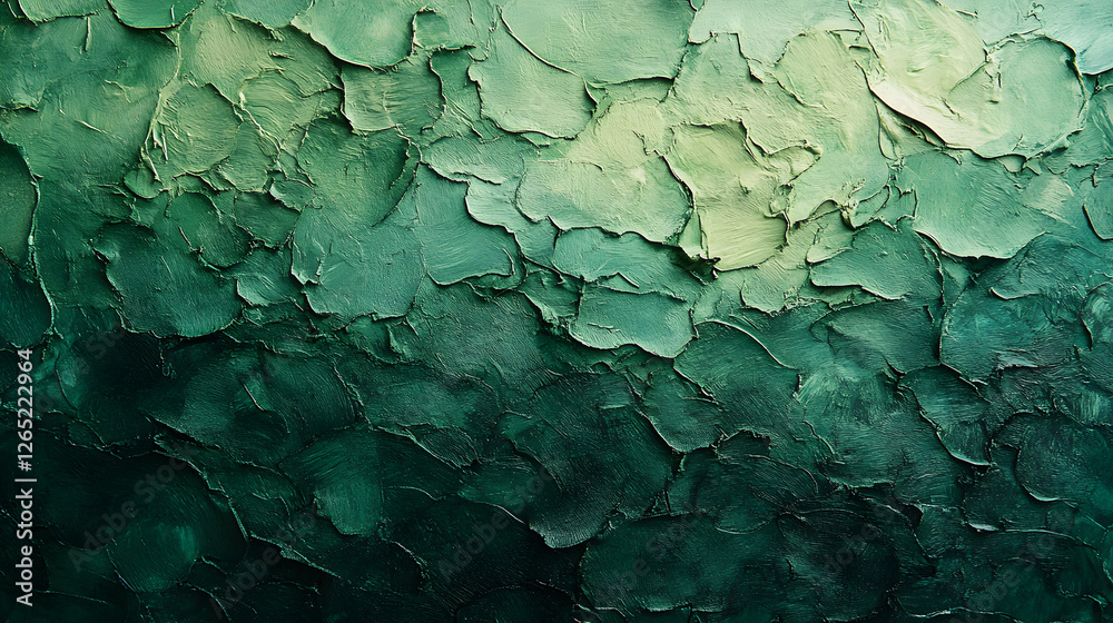 Poster textured green and blue abstract background with layered patterns