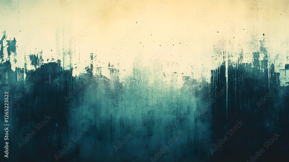 Poster abstract textured background with blue and beige gradients