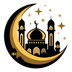 Ramadan & Eid Mubarak vector