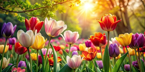 Spring Tulips Garden - Vibrant Floral Photography