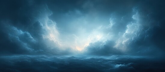 Obraz premium Dramatic sky with stormy clouds and light breaking through.
