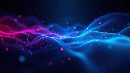 Fototapeta premium Colorful digital abstract with motion and sparkles, representing technology themes like ci/cd, devops, docker, and kubernetes.