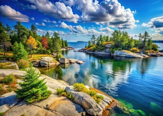 Fototapeta premium Stunning Beausoleil Island, Georgian Bay, Ontario, Canada - Scenic Landscape
