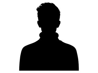 Anonymous male silhouette portrait, suitable for social media profiles.