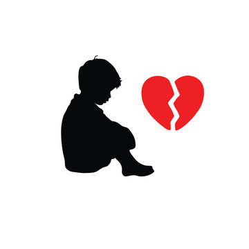 recommend clip art: Broken heart silhouette