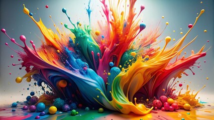 Vibrant Paint Splatter Pattern for Fashion Textile Design - Abstract Background